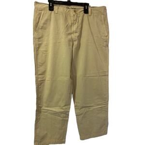 Reyn Spooner Tan Straight Leg Flat front pant Men's Khaki's 42/30